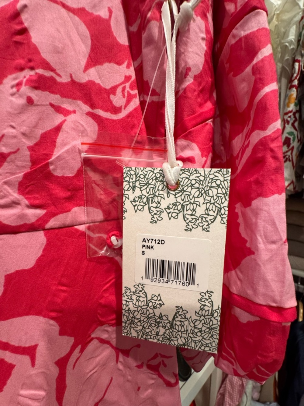 Bright Pink Floral Midi Dress - Picture 3 of 3